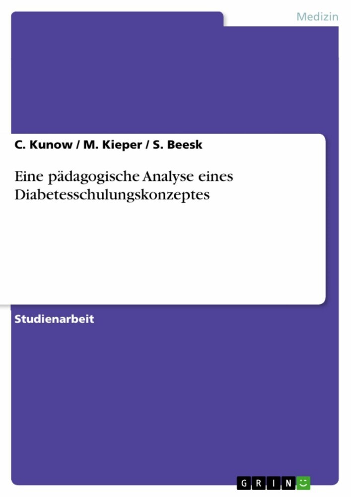 Eine pädagogische Analyse eines Diabetesschulungskonzeptes main product photo