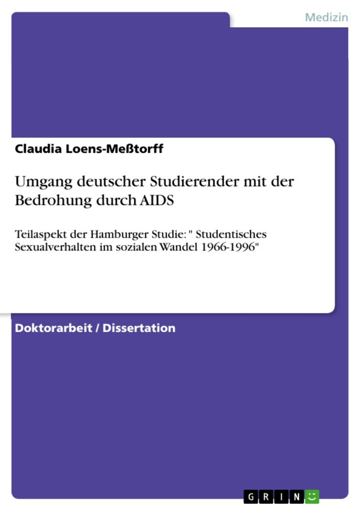 Umgang deutscher Studierender mit der Bedrohung durch AIDS main product photo