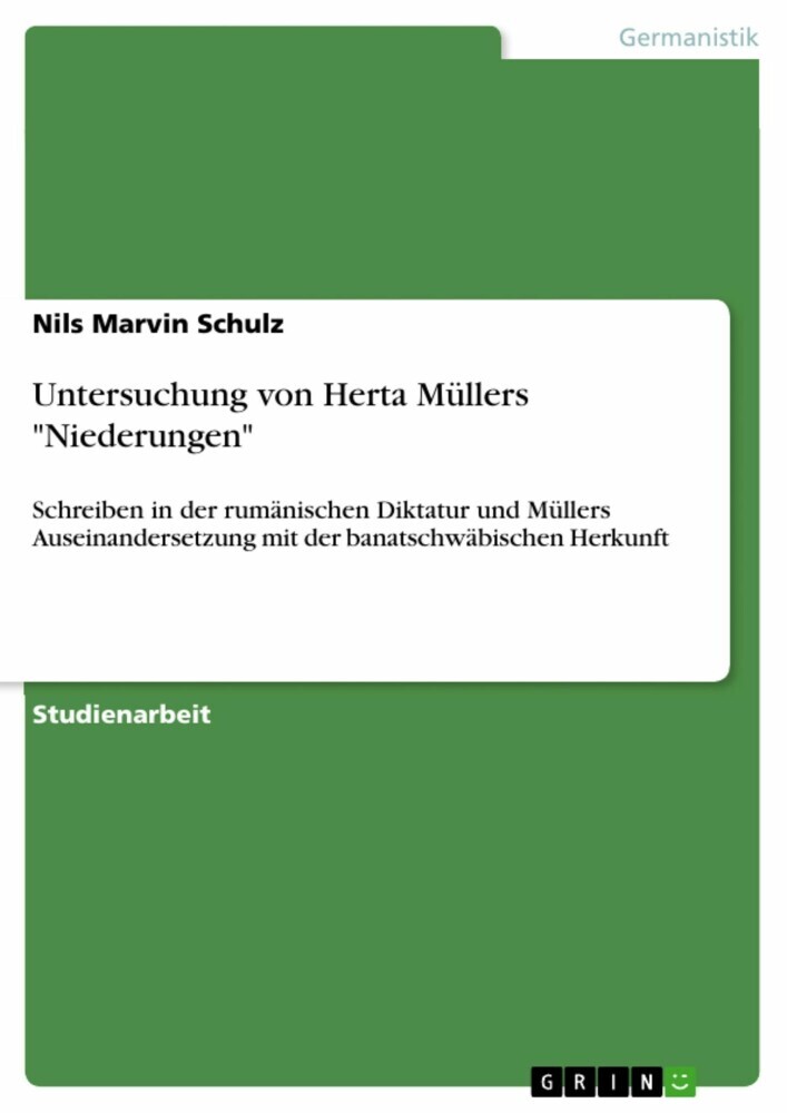 Untersuchung von Herta Müllers 'Niederungen' main product photo