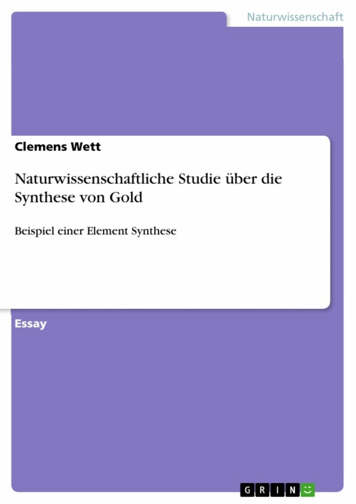Naturwissenschaftliche Studie über die Synthese von Gold main product photo