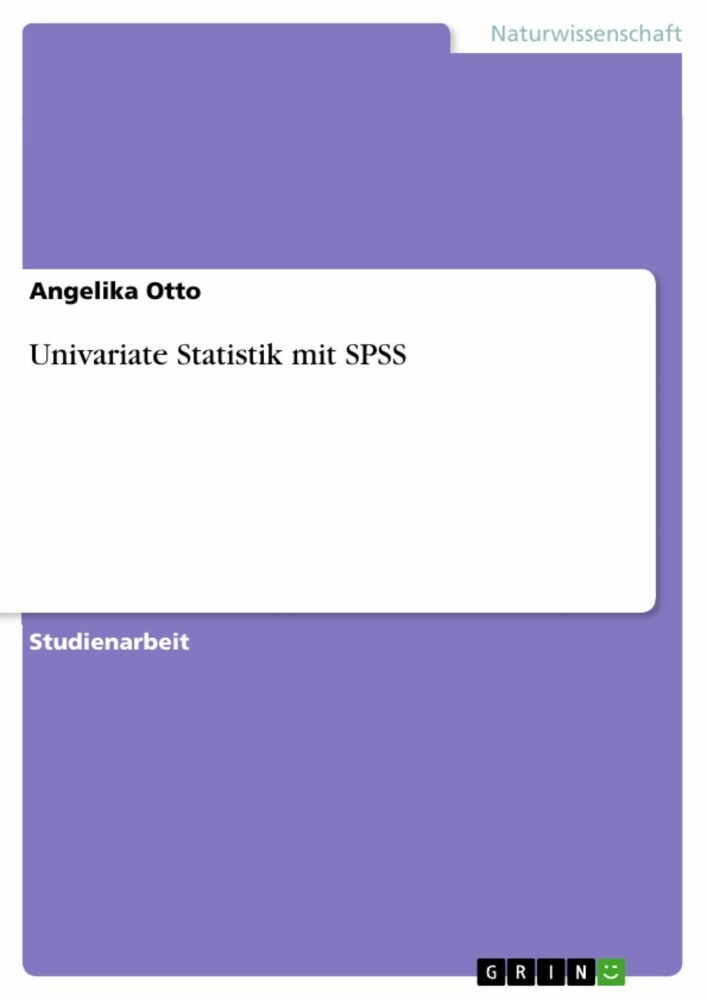 Univariate Statistik mit SPSS main product photo