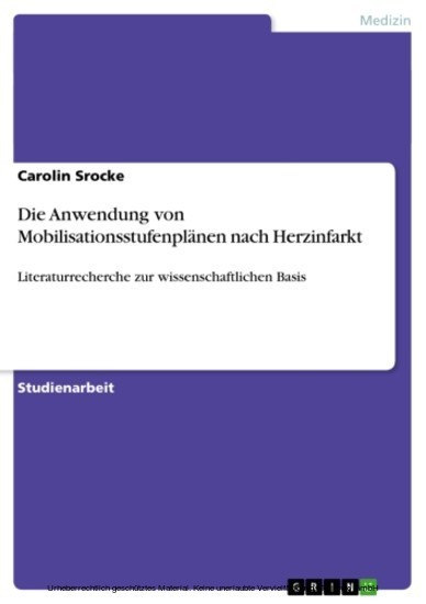 Die Anwendung von Mobilisationsstufenplänen nach Herzinfarkt main product photo