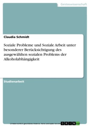 Soziale Probleme und Soziale Arbeit unter besonderer Berücksichtigung des ausgewählten sozialen Problems der Alkoholabhängigkeit