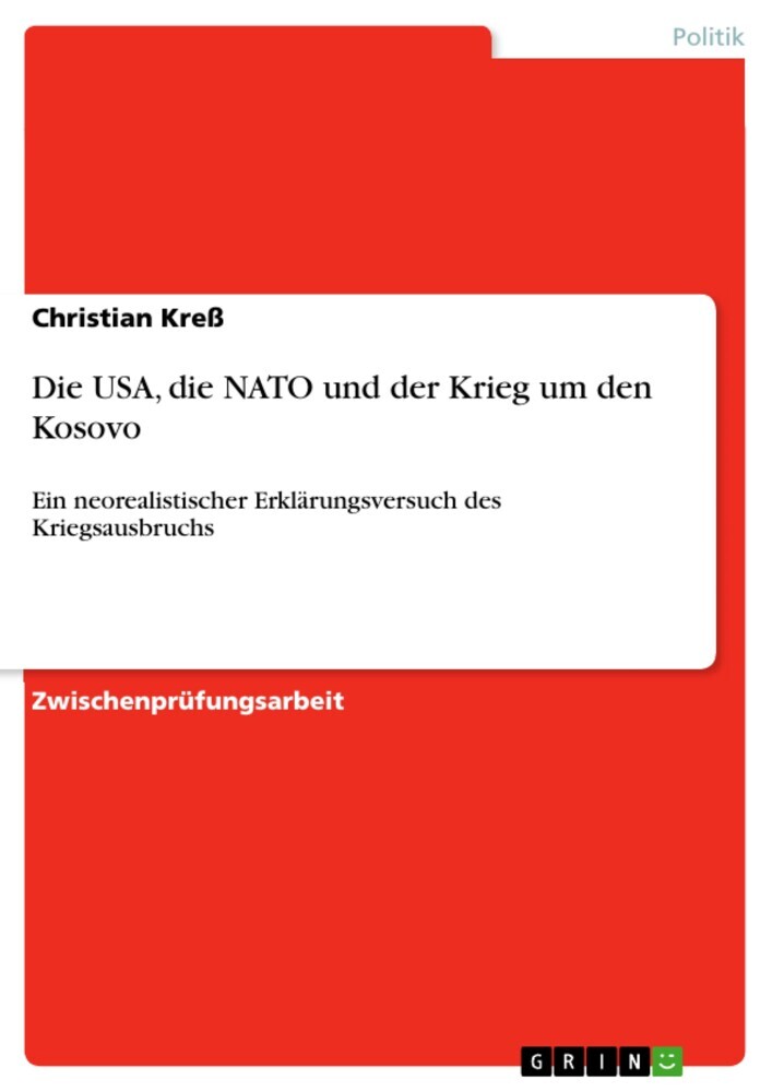 Die USA, die NATO und der Krieg um den Kosovo main product photo