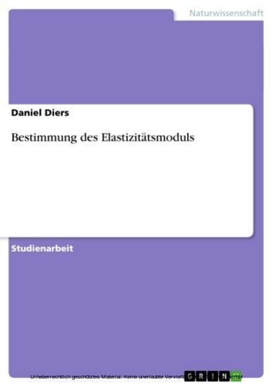 Bestimmung des Elastizitätsmoduls main product photo