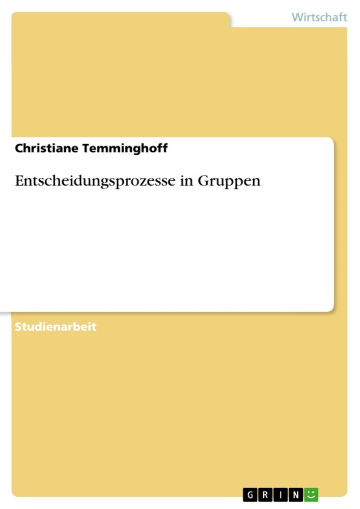 Entscheidungsprozesse in Gruppen main product photo