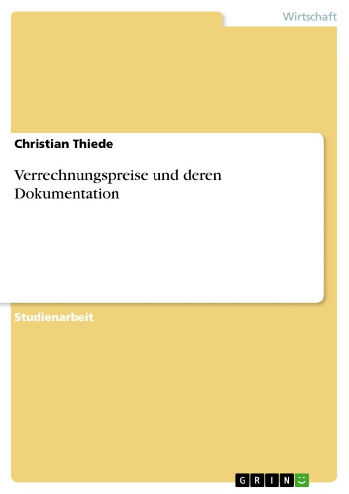 Verrechnungspreise und deren Dokumentation main product photo