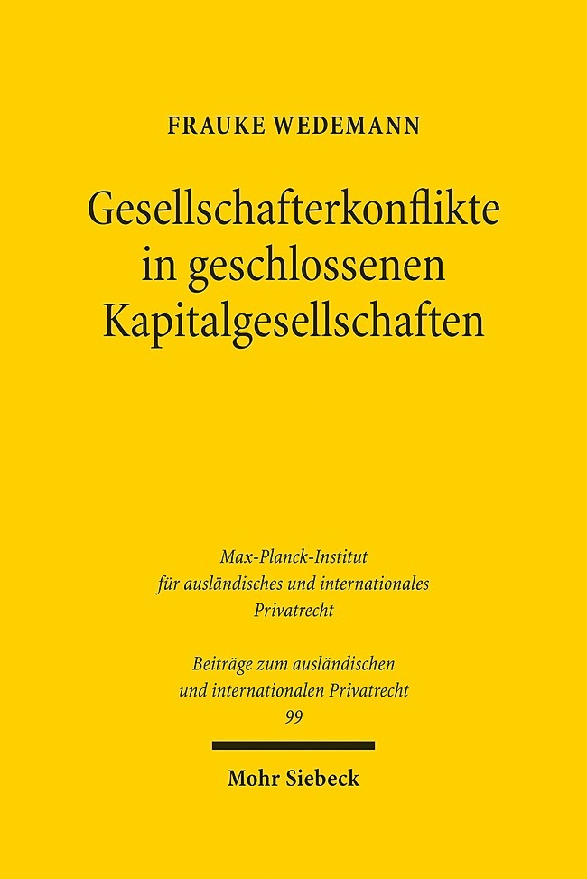 Gesellschafterkonflikte in geschlossenen Kapitalgesellschaften main product photo