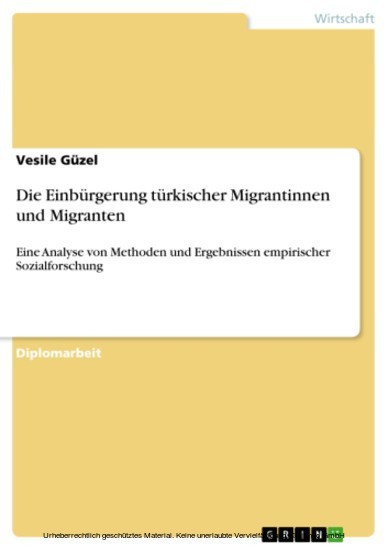 Die Einbürgerung türkischer Migrantinnen und Migranten main product photo