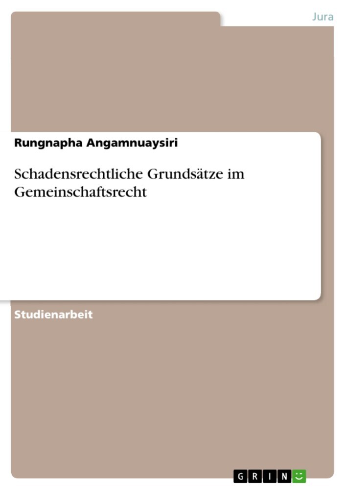 Schadensrechtliche Grundsätze im Gemeinschaftsrecht main product photo