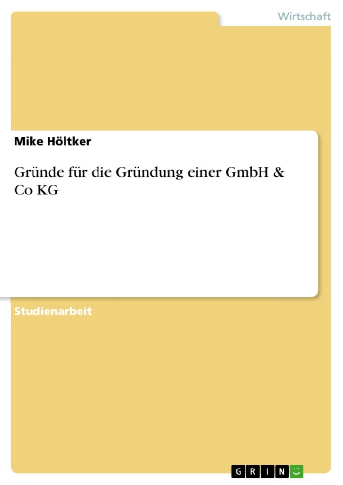 Gründe für die Gründung einer GmbH & Co KG main product photo