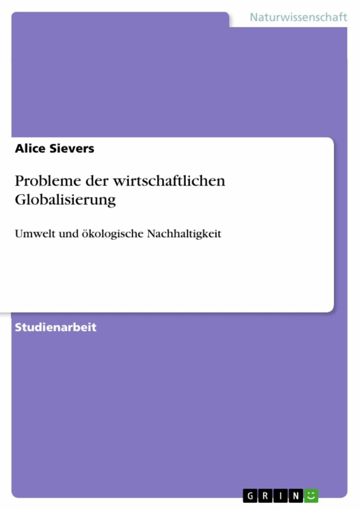 Probleme der wirtschaftlichen Globalisierung main product photo