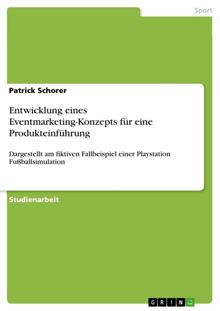 Entwicklung eines Eventmarketing-Konzepts für eine Produkteinführung main product photo