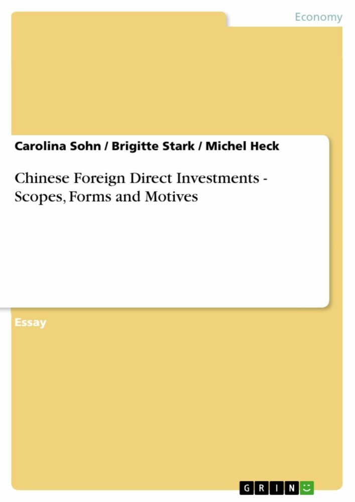 Chinese Foreign Direct Investments - Scopes, Forms and Motives main product photo