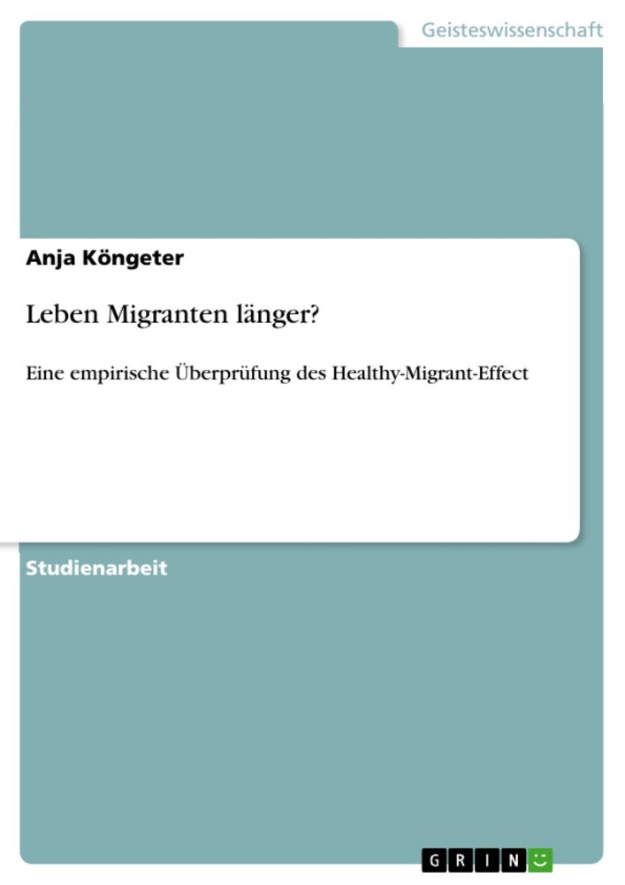 Leben Migranten länger? main product photo