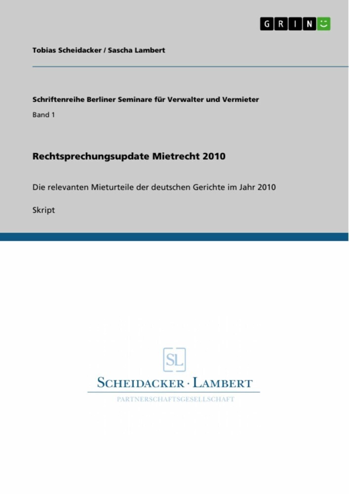 Rechtsprechungsupdate Mietrecht 2010 main product photo