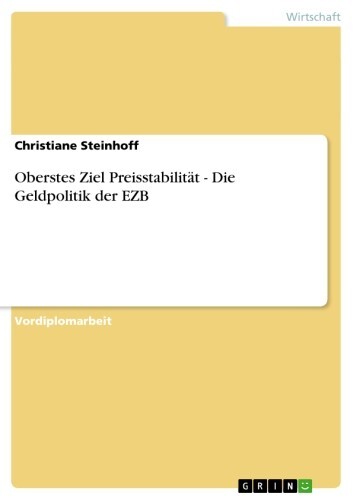 Oberstes Ziel Preisstabilität - Die Geldpolitik der EZB main product photo