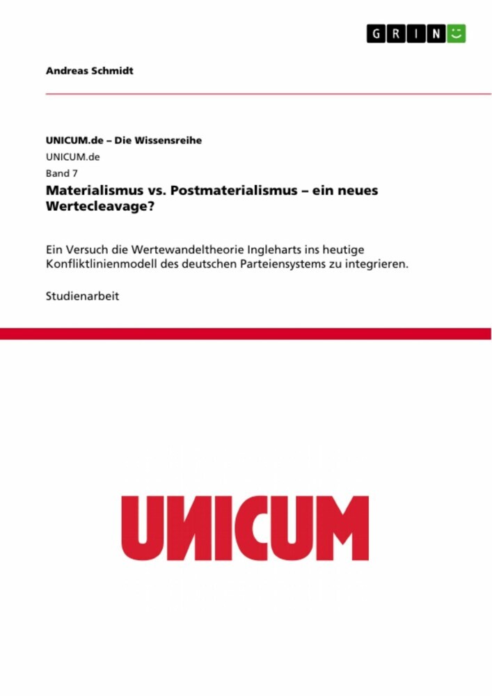 Materialismus vs. Postmaterialismus - ein neues Wertecleavage? main product photo