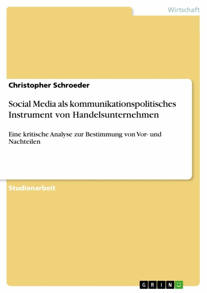 Social Media als kommunikationspolitisches Instrument von Handelsunternehmen main product photo