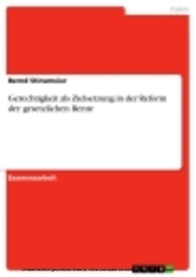 Gerechtigkeit als Zielsetzung in der Reform der gesetzlichen Rente main product photo