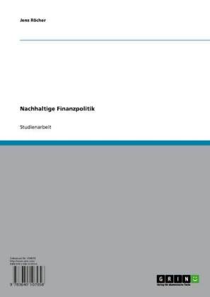 Nachhaltige Finanzpolitik