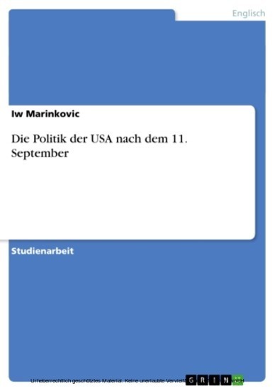 Die Politik der USA nach dem 11. September main product photo