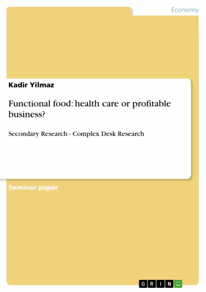 Functional food: health care or profitable business? main product photo