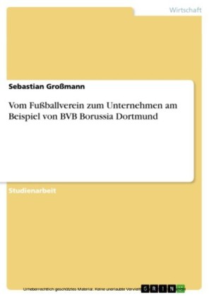 Vom Fußballverein zum Unternehmen am Beispiel von BVB Borussia Dortmund