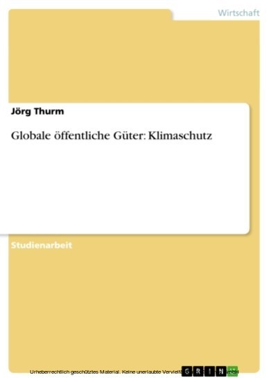 Globale öffentliche Güter: Klimaschutz main product photo