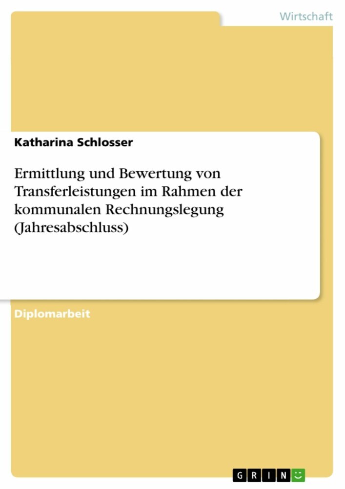 Ermittlung und Bewertung von Transferleistungen im Rahmen der kommunalen Rechnungslegung (Jahresabschluss) main product photo