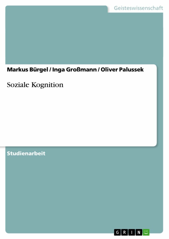 Soziale Kognition main product photo