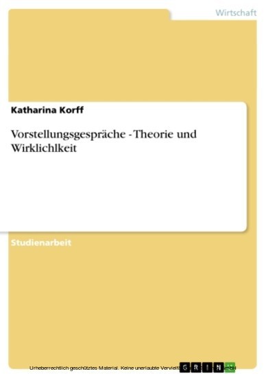 Vorstellungsgespräche - Theorie und Wirklichlkeit main product photo