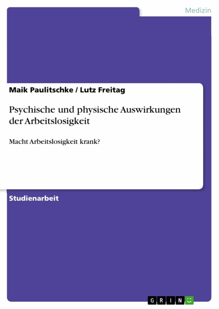 Psychische und physische Auswirkungen der Arbeitslosigkeit main product photo