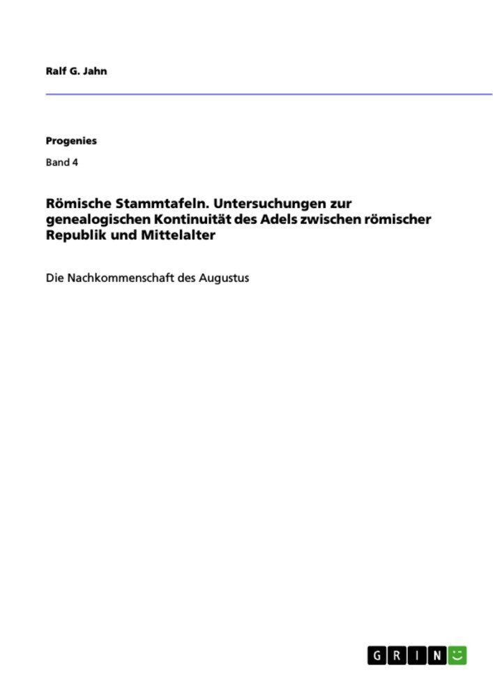 Römische Stammtafeln. Untersuchungen zur genealogischen Kontinuität des Adels zwischen römischer Republik und Mittelalter main product photo