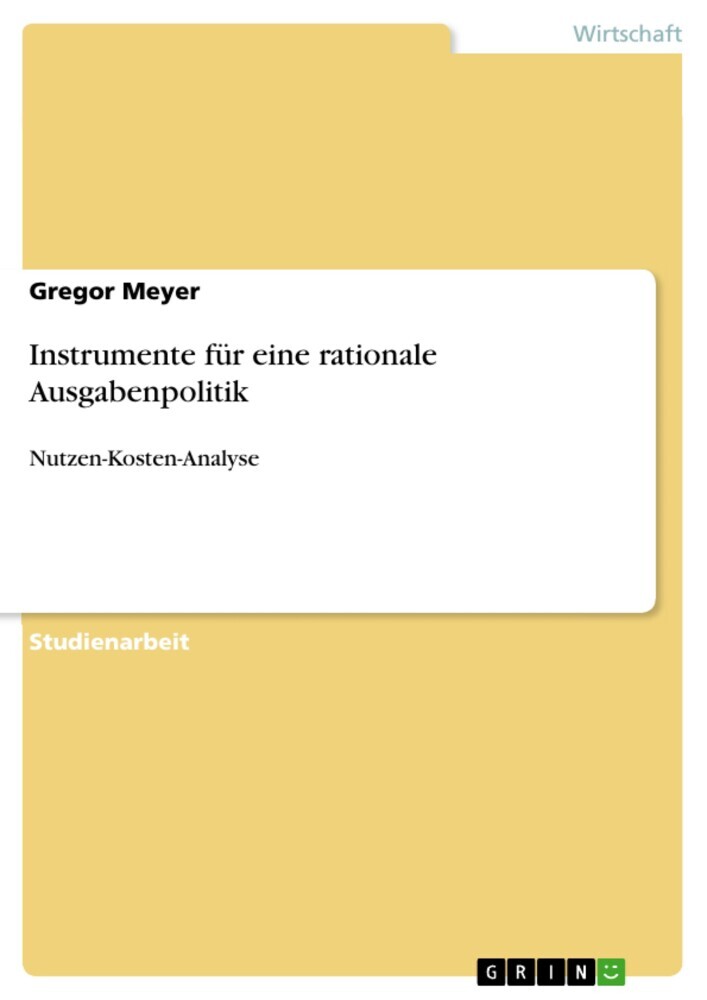 Instrumente für eine rationale Ausgabenpolitik main product photo