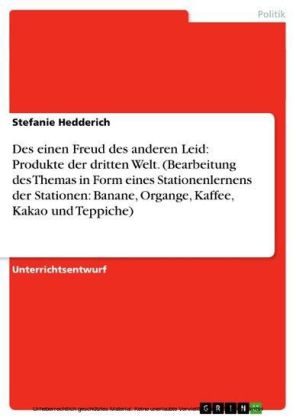 Des einen Freud des anderen Leid:  Produkte der dritten Welt. (Bearbeitung des Themas in Form eines Stationenlernens der Stationen: Banane, Organge, Kaffee, Kakao und Teppiche)