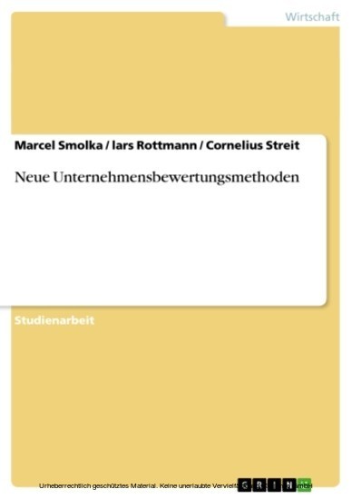 Neue Unternehmensbewertungsmethoden main product photo