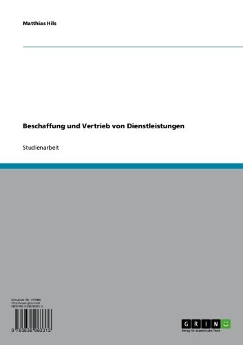 Beschaffung und Vertrieb von Dienstleistungen main product photo
