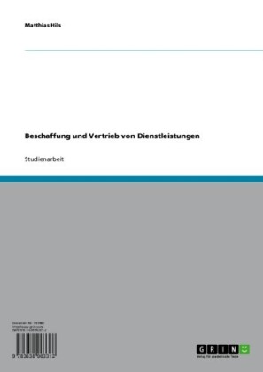 Beschaffung und Vertrieb von Dienstleistungen