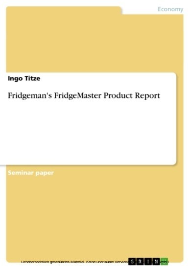 Fridgeman's FridgeMaster Product Report main product photo