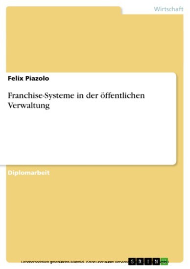 Franchise-Systeme in der öffentlichen Verwaltung main product photo