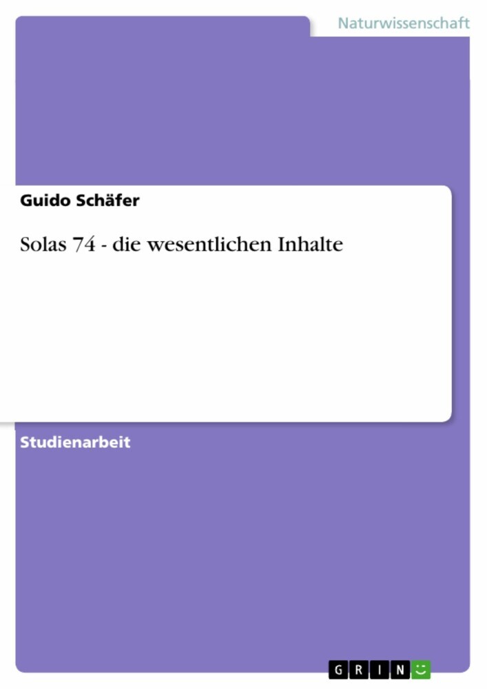 Solas 74 - die wesentlichen Inhalte main product photo
