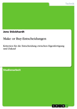 Make or Buy-Entscheidungen