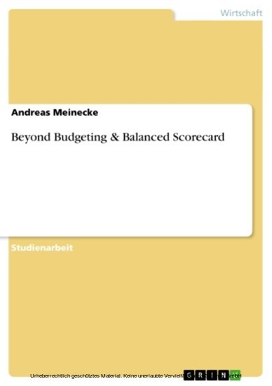 Beyond Budgeting & Balanced Scorecard main product photo