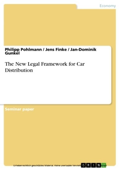 The New Legal Framework for Car Distribution main product photo