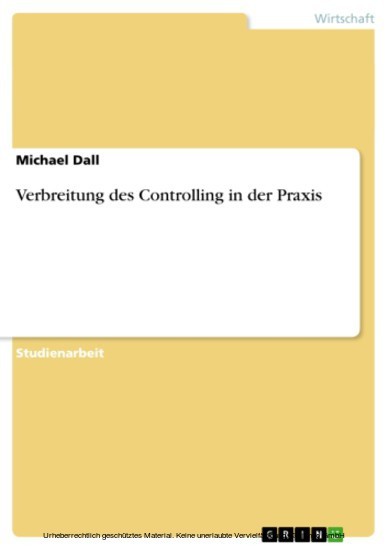 Verbreitung des Controlling in der Praxis main product photo