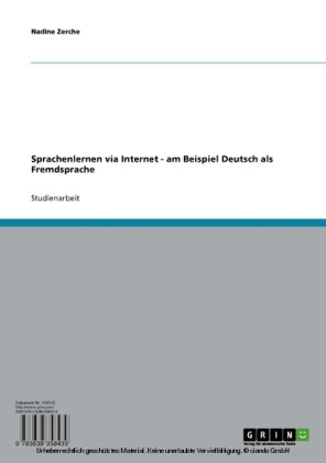 Sprachenlernen via Internet - am Beispiel Deutsch als Fremdsprache