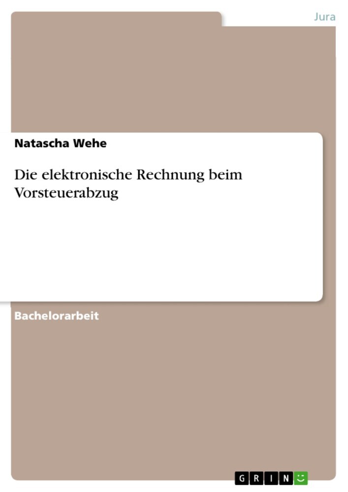 Die elektronische Rechnung beim Vorsteuerabzug main product photo