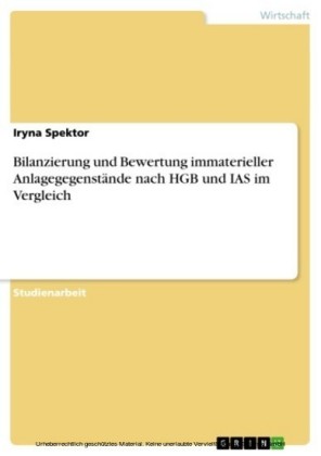 Bilanzierung und Bewertung immaterieller Anlagegegenstände nach HGB und IAS im Vergleich