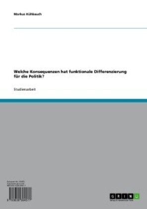 Welche Konsequenzen hat funktionale Differenzierung für die Politik?